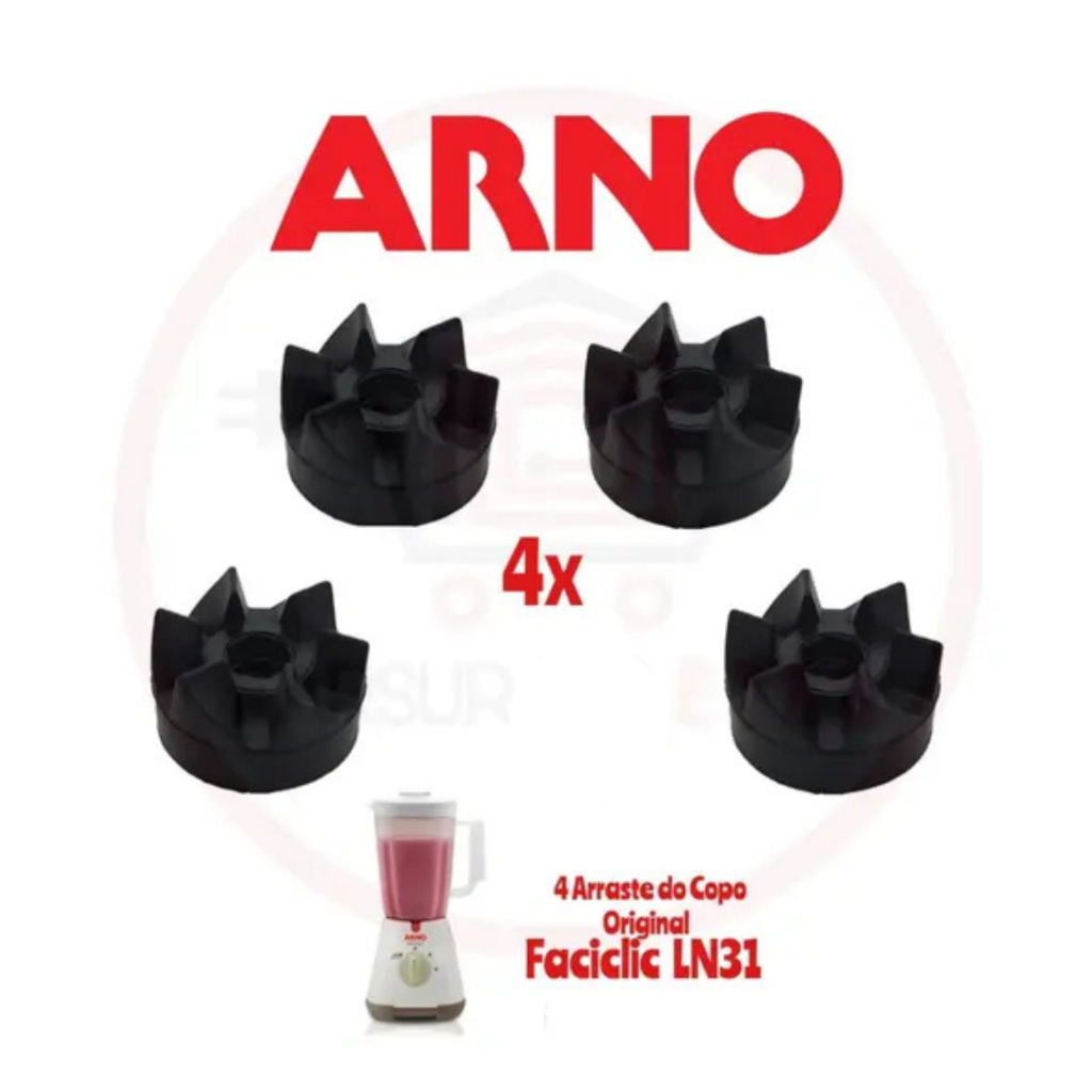Kit 4 Arrastador do Copo Liquidificador Arno Faceclic LN31