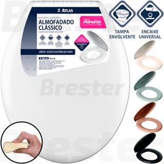 Assento Sanitário Almofadado Qualidade Oval Clássico Original Tampa Vaso Deca Celite Icasa Universal em Oferta na Shopee