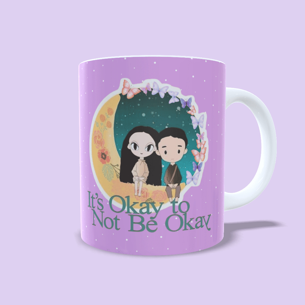 Caneca Tudo Bem Não Ser Normal | It's Okay to Not Be Okay | Dorama K-Drama Arte Exclusiva 325ml