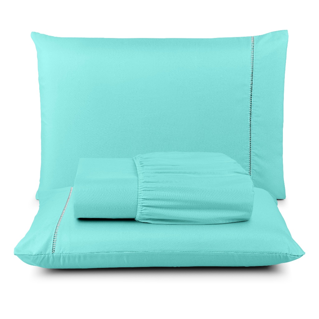 Jogo De Lençol 400 Fios Solteiro Casal Queen King Berço Ponto Palito Macio e Suave Hotel