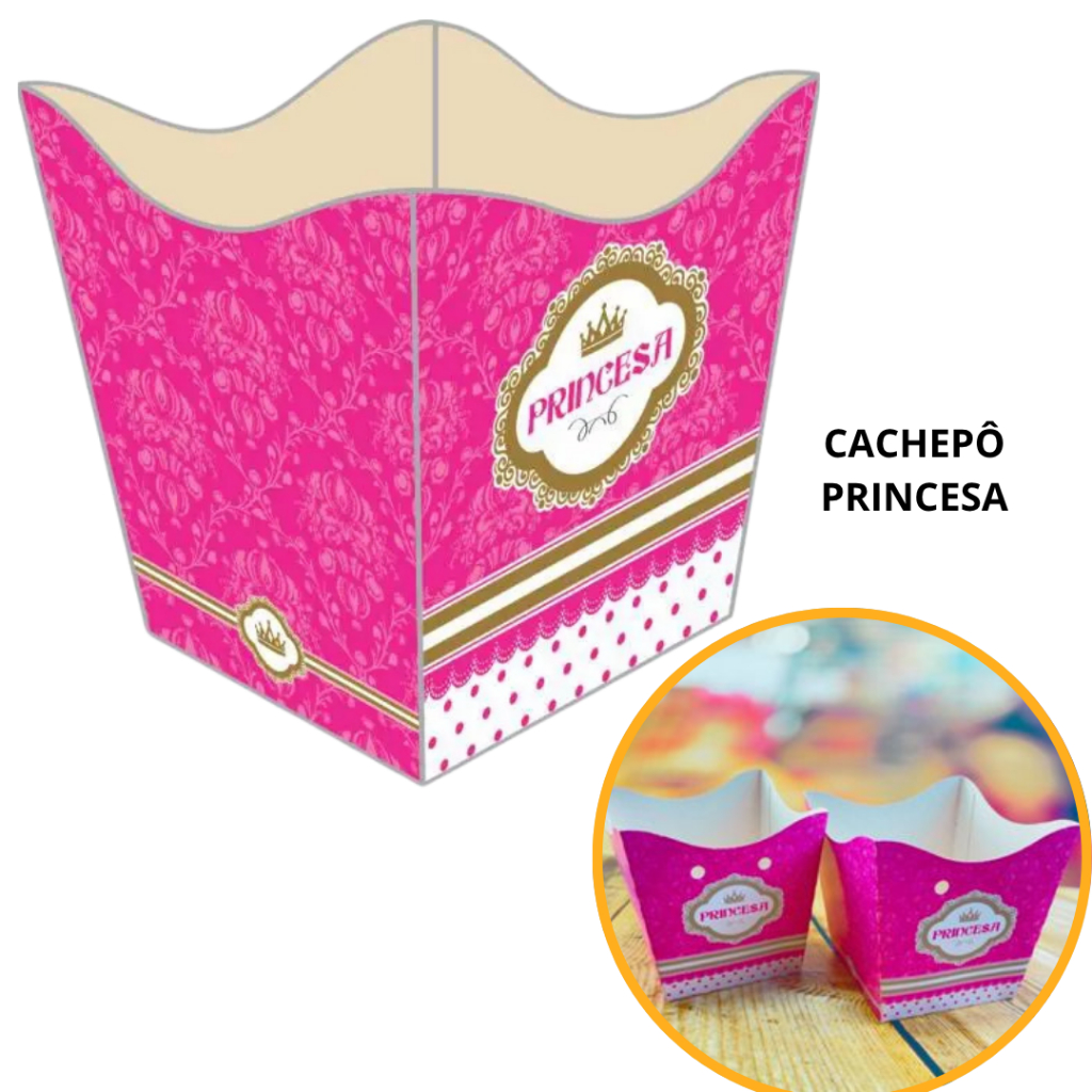 10~60 KIT CACHEPÔ FESTA DECORAÇÃO PRINCESA COROA OURO em Oferta na Shopee