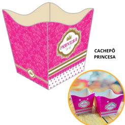 10~60 KIT CACHEPÔ FESTA DECORAÇÃO PRINCESA COROA OURO(CHOCO)