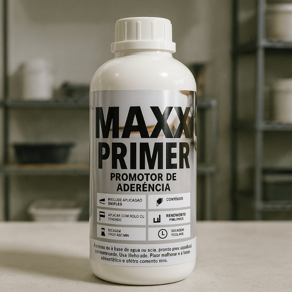 MAXX Primer Promotor de Aderência 1L Base Azulejo Piso Cerâmica Secagem Rápida Pintura Revestimento