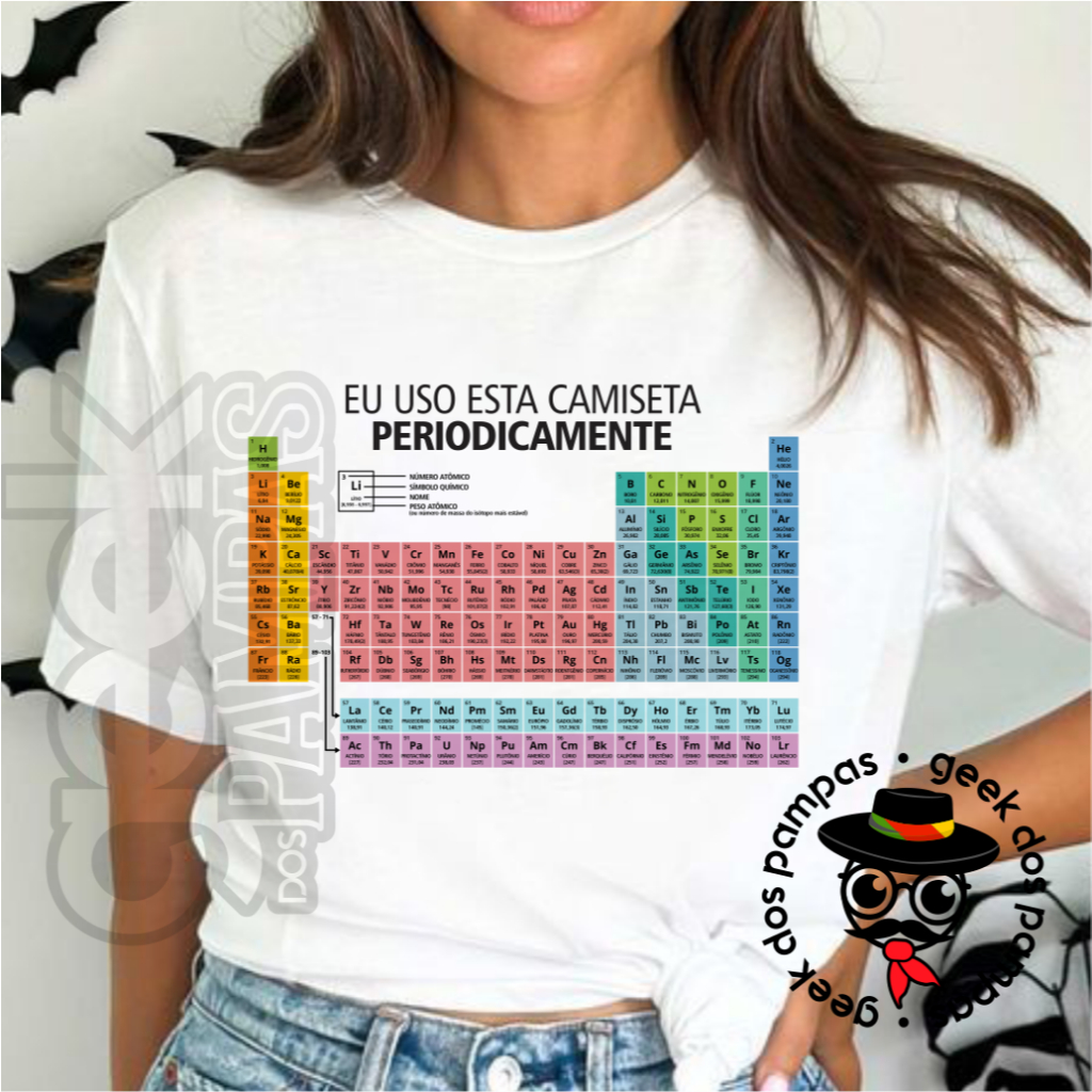 Camiseta Adulto e Infantil Química Tabela Periódica em Oferta na Shopee