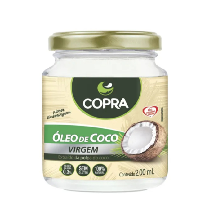 Óleo de Coco Virgem 200ml - Copra em Oferta na Shopee