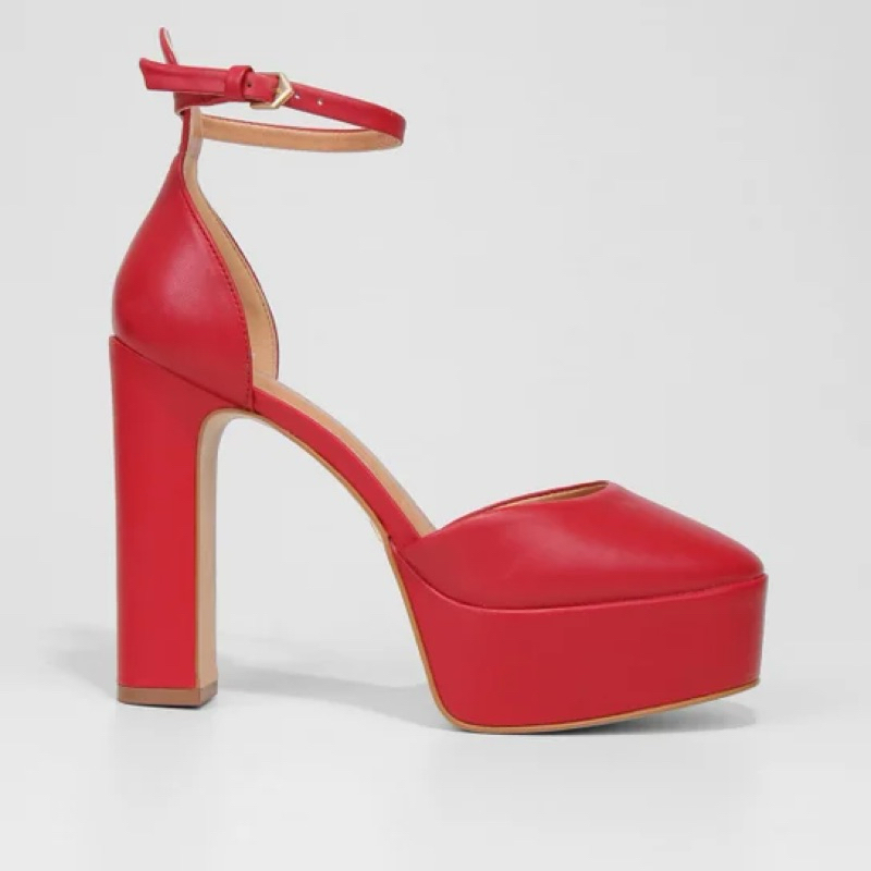 Sandália Feminina Vizzano Salto Plataforma Meia Pata Pelica