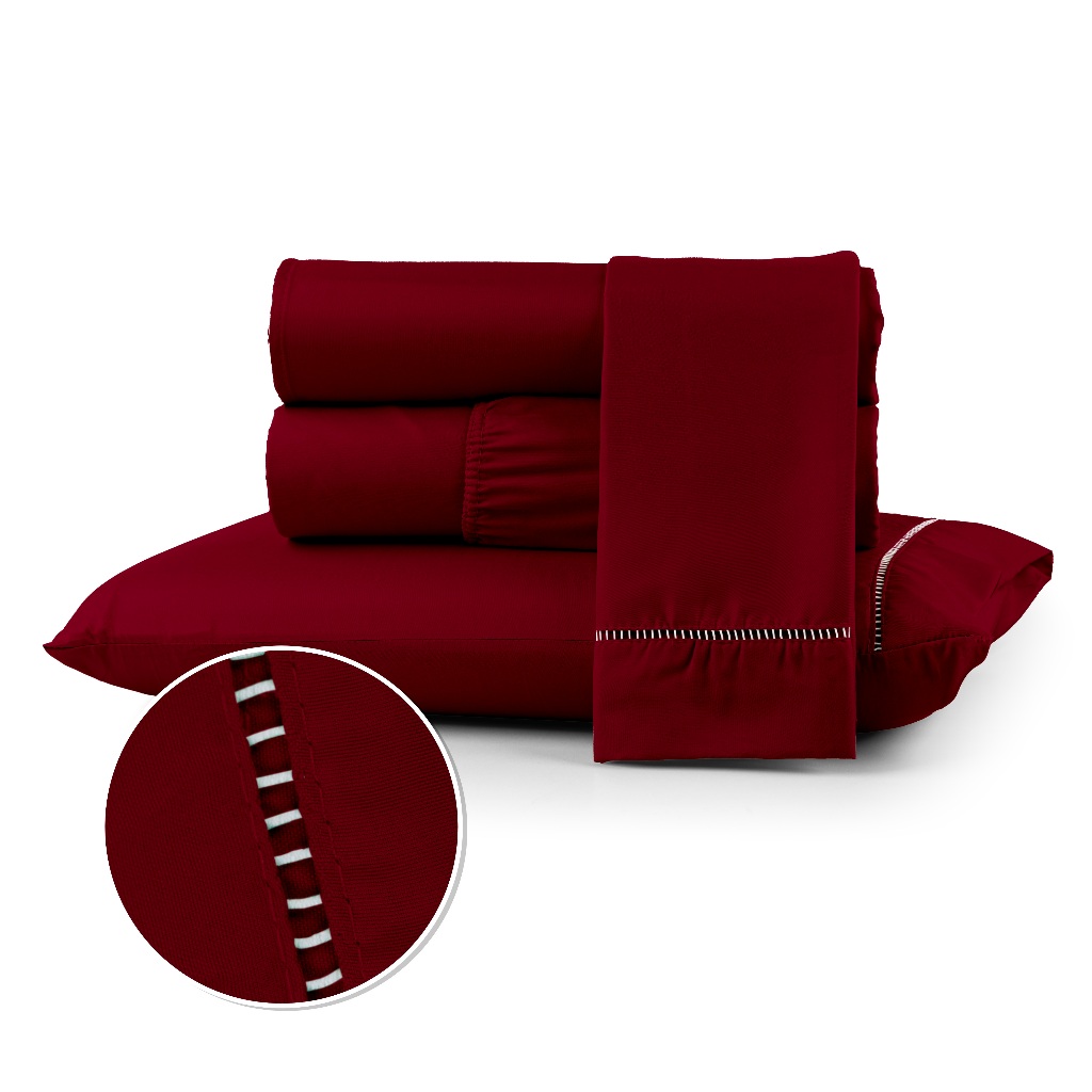 Jogo de Lençol Berço Solteiro Casal Queen King Micropercal 400 Fios Toque Macio 02 e 03 Peças