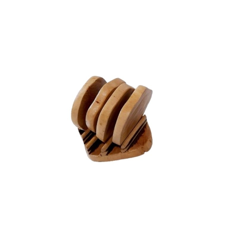 Peça única  - Porta copo 4 peças bolachas  + base de madeira rústica e artesanal, protegida com resina.