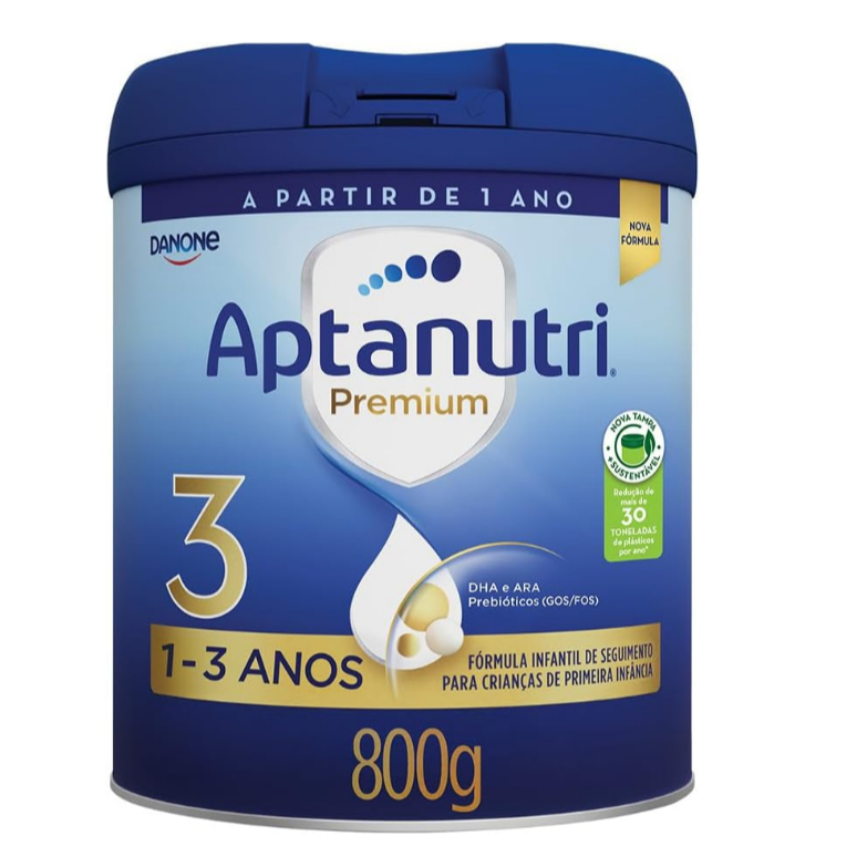 Danone Nutricia - Aptanutri Premium 3, 1-3 anos, Fórmula de Seguimento, 800g