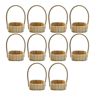 KIT COM 10 UNIDADES DE CESTA FRALDEIRA OVAL, MADEIRA PINUS, ANIVERSÁRIO, PÁSCOA, DIA DAS MÃES, PAIS, NAMORADOS, NATAL