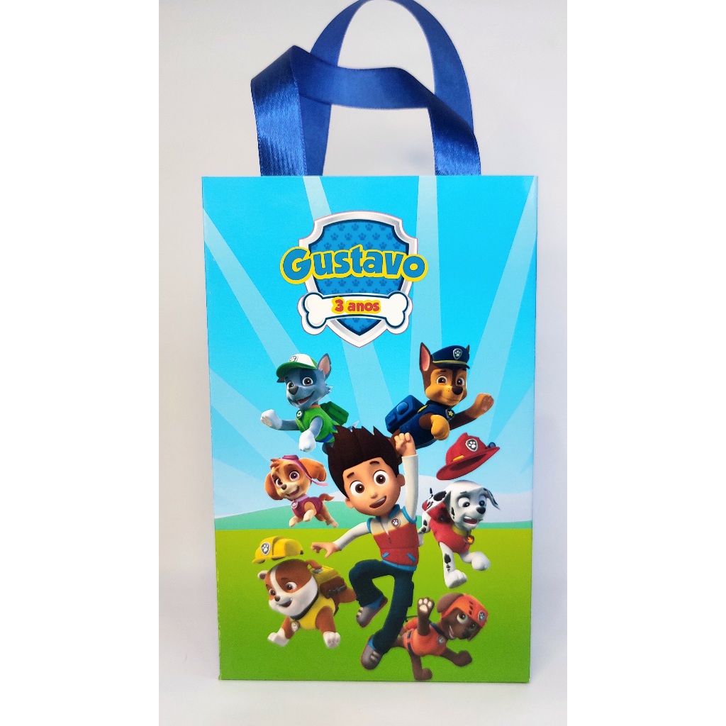 Sacolinha personalizada Patrulha Canina | Patrulha | lembrancinha | aniversario | decoração patrulha