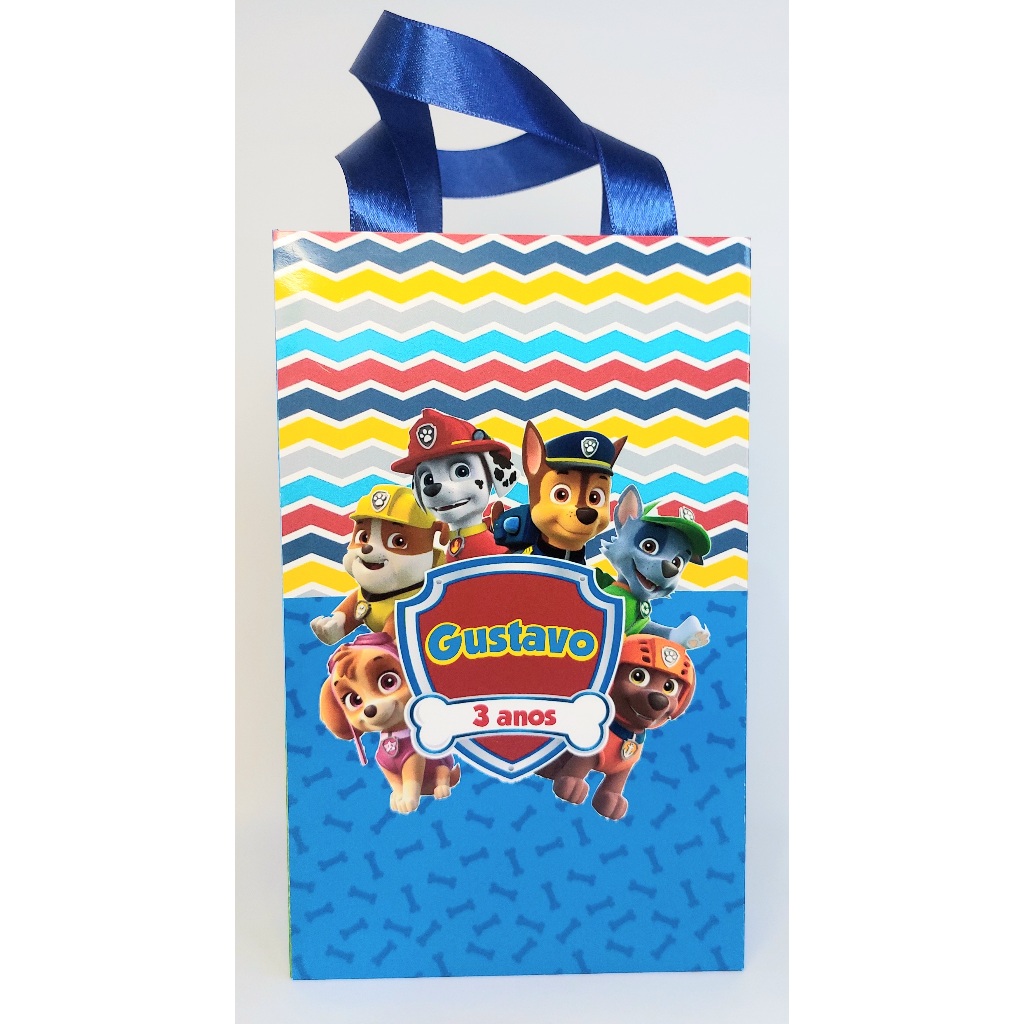 Sacolinha personalizada Patrulha Canina Tam P | Patrulha canina | lembrancinha | aniversario | decoração patrulha