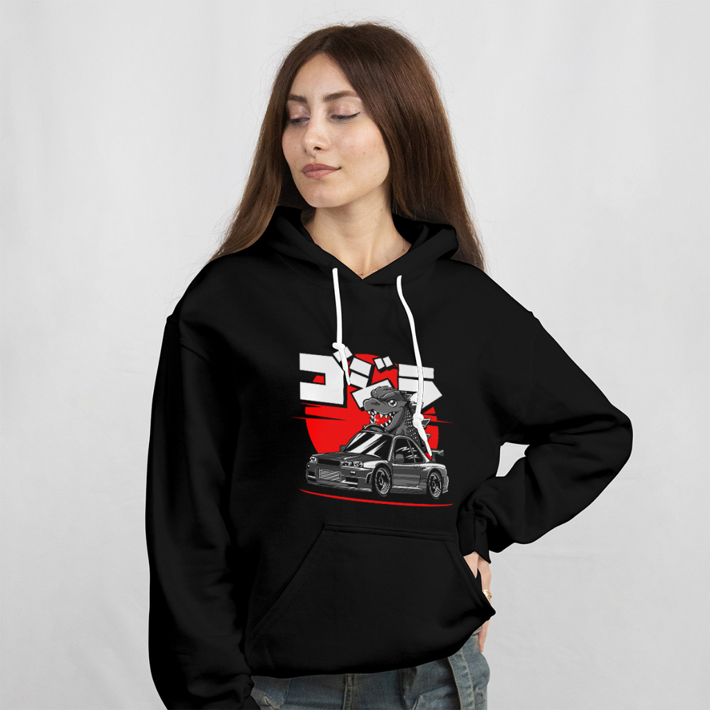 BLUSA FRIO JAPAO CARRO ESPORTIVO GODZILLA ESPORTIVO CORRIDA MOLETOM CANGURU