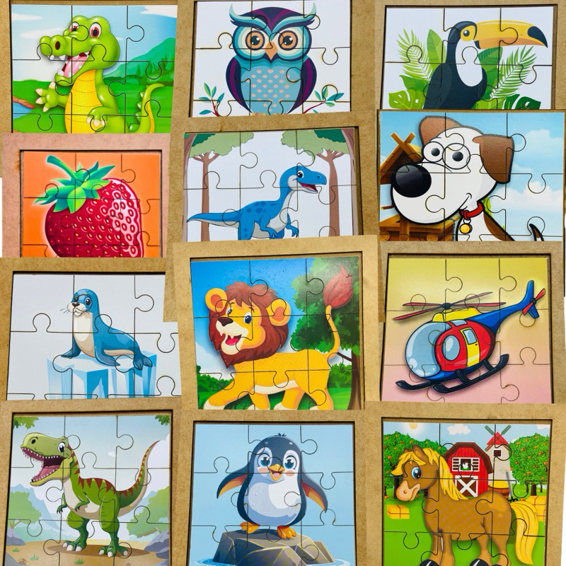Kit Quebra Cabeça 10 15 e 5 Jogos  Pedagógico  Educativo Infantil Mdf