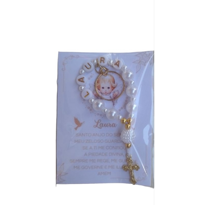 lembrancinha personalizada batizado , kit lembrancinha mini terço chaveiro personalizado