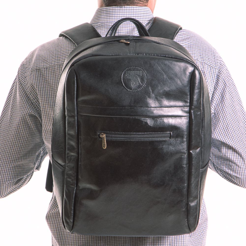 Mochila Couro Executivo Legitimo Suporte Notebook Unissex