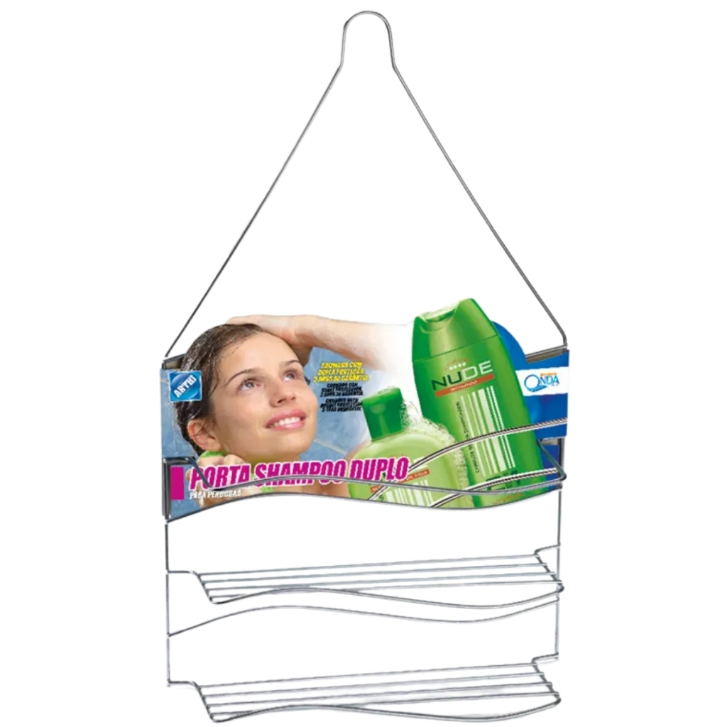 Suporte Porta Shampoo Duplo Para Pendurar Registro Em Aço Arthi em Oferta na Shopee