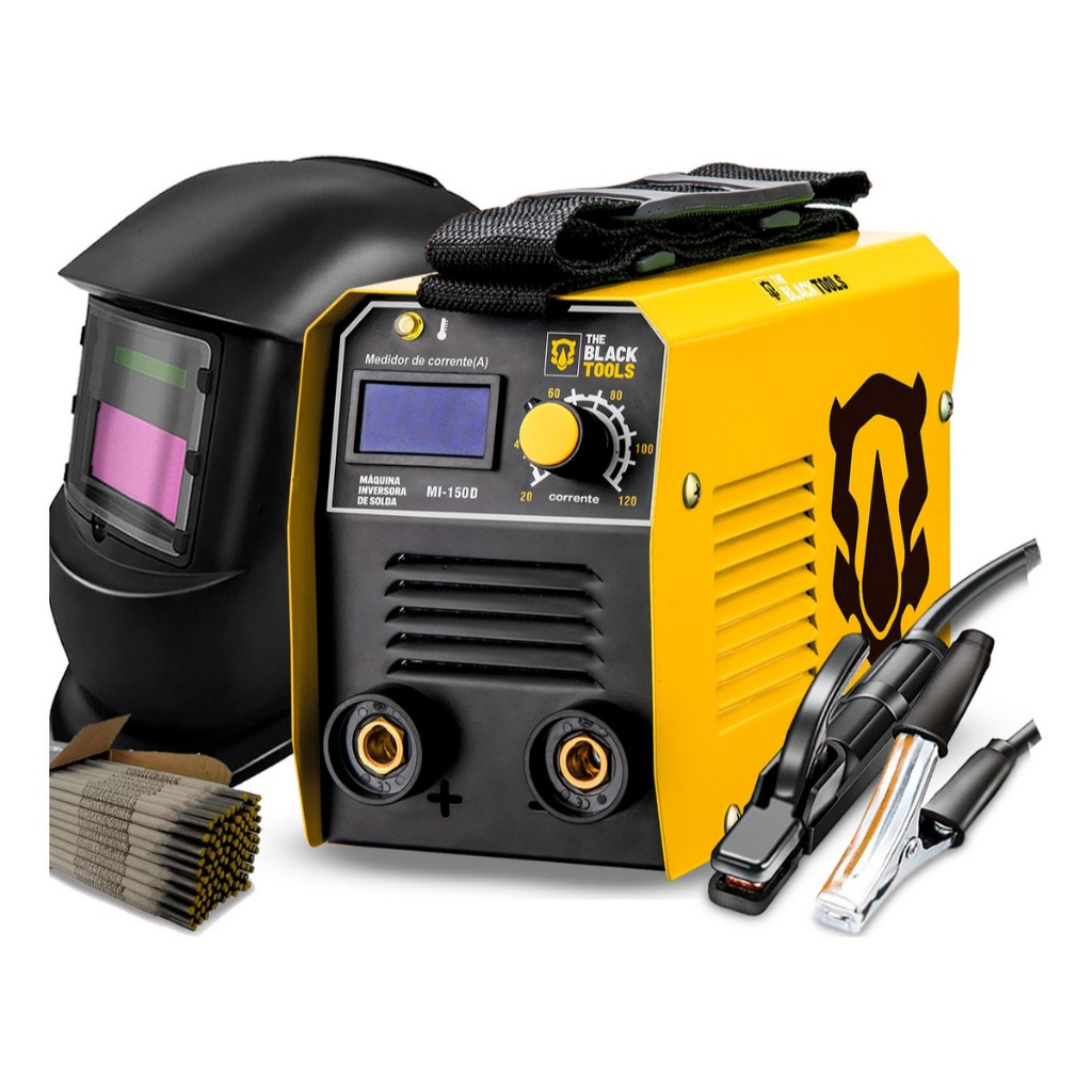 Maquina Inversora De Solda 120a 220v The Black Tools + Acessórios em Oferta na Shopee
