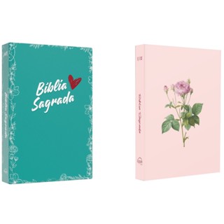 Kit Bíblia Sagrada ACF | Coração Vermelho + Bíblia Sagrada NVI | Rosa de Saron em Oferta na Shopee