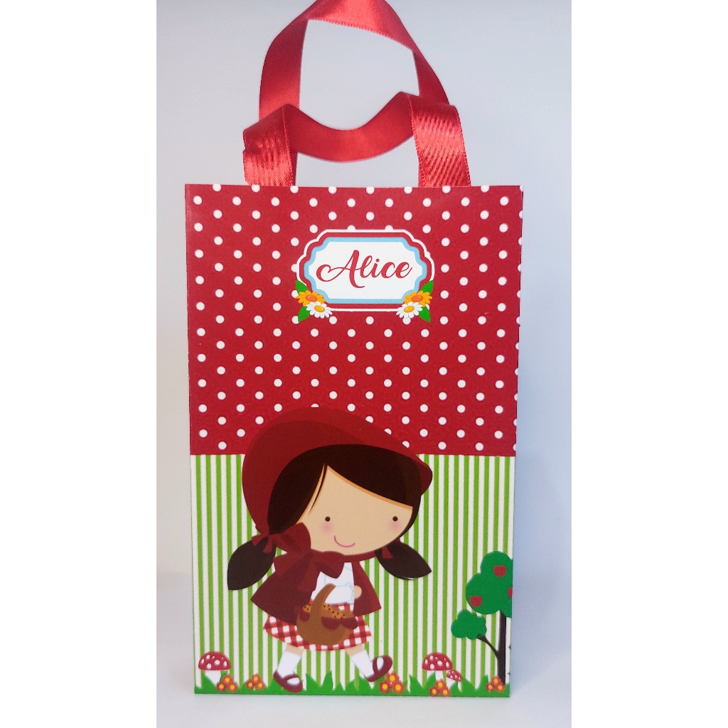 Sacolinha personalizada Chapeuzinho Vermelho 1| sacolinha chapeuzinho vermelho | lembrancinha | aniversario | decoraçao