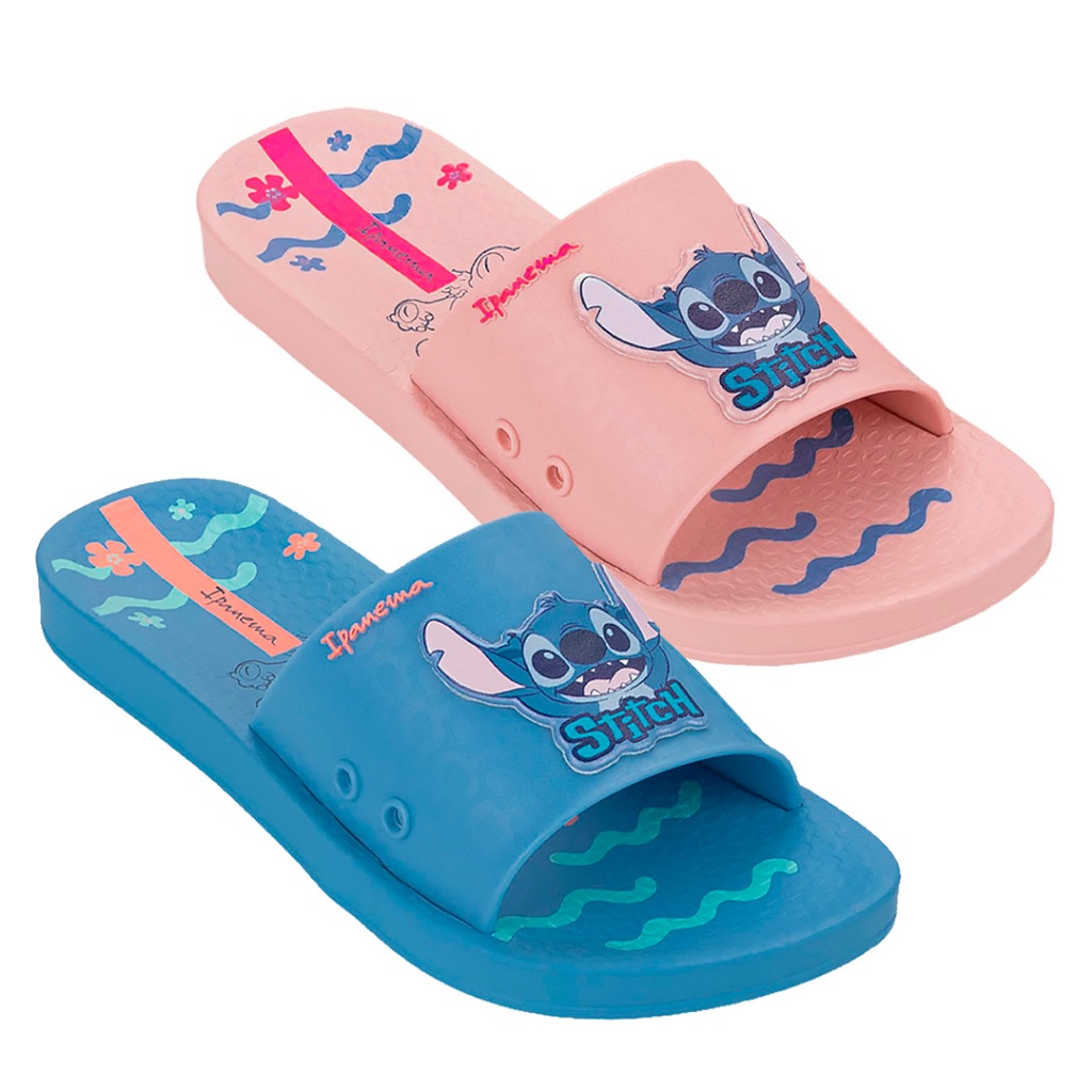 Chinelo Feminino Gaspea Disney Stitch Slide Ipanema 27366 - Women Shoes