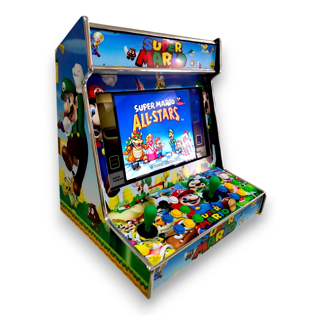 Mini Maquina Fliperama Arcade Bartop Multijogos 1 Jogador ou 2 Jogadores Monitor Led 22" ou 15" Polegadas