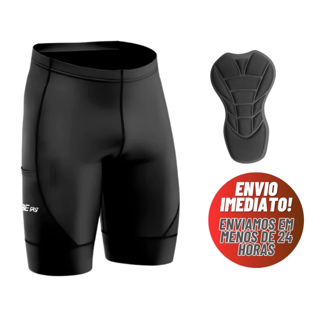 Bermuda Ciclismo Masculina Almofadada Alta Densidade com dois Bolsos Forro De Espuma BeFast Bike