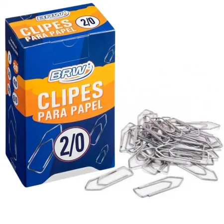 Clips de Papel Galvalizados c/ 500gr Nº 2/0 3/0 4/0 6/0 8/0 10/0 BRW em Oferta na Shopee