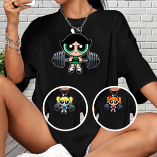 Camiseta Feminina Oversized 100% Algodão Estampada - Academia - Treino - Fitness Look em Oferta na Shopee