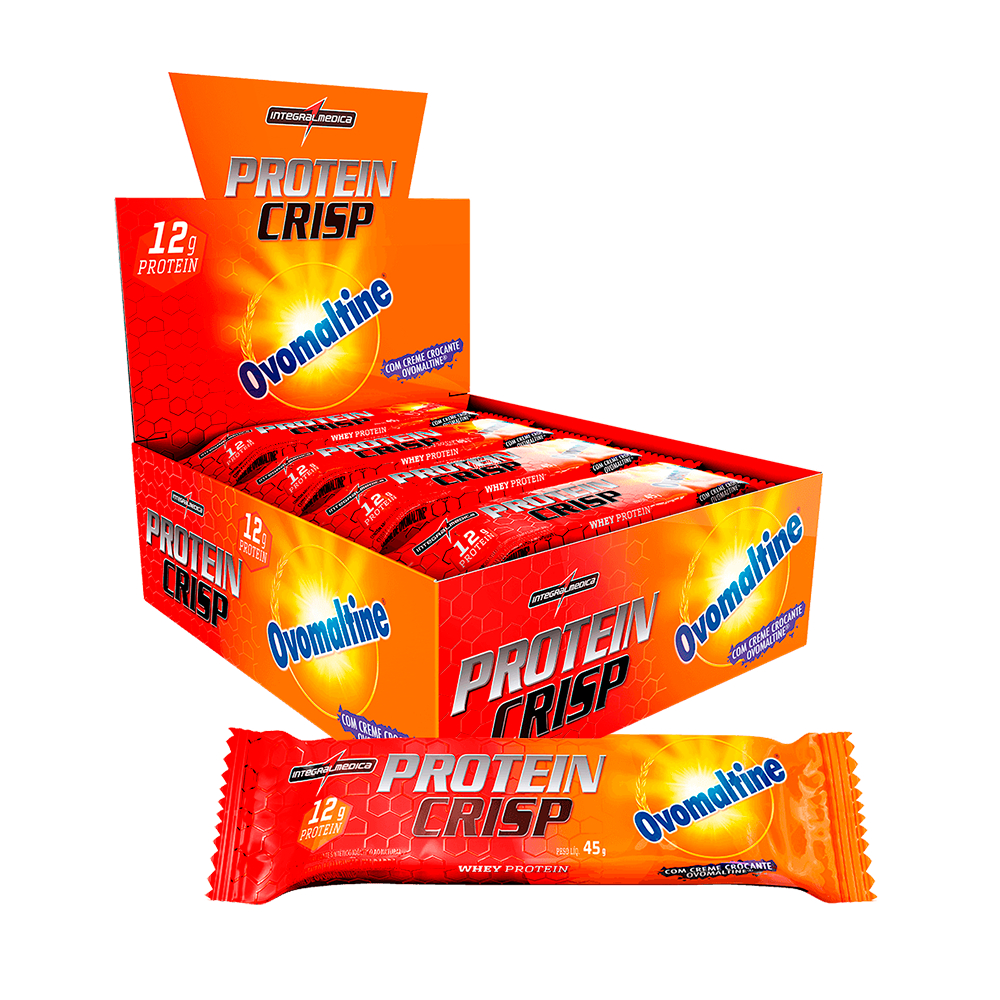 Protein Crisp Bar Integralmedica - Barra de Proteínas Caixa com 12 unidades
