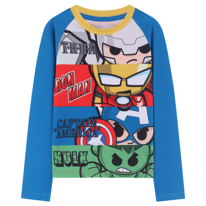 Camiseta Bebe Manga Longa Praia Proteção UV Marvel Avengers Licenciado
