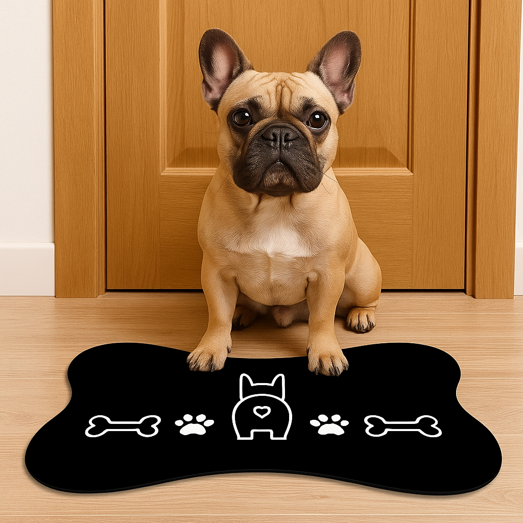 Tapete Para Comedouro PET Antiderrapante - Ossinho - 38x25 - Cachorro e Gato em Oferta na Shopee