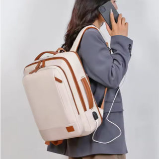 Mochila de viagem multifuncional bolsa de ombro duplo portátil bolsa para laptop alças acolchoadas confortáveis em Oferta na Shopee