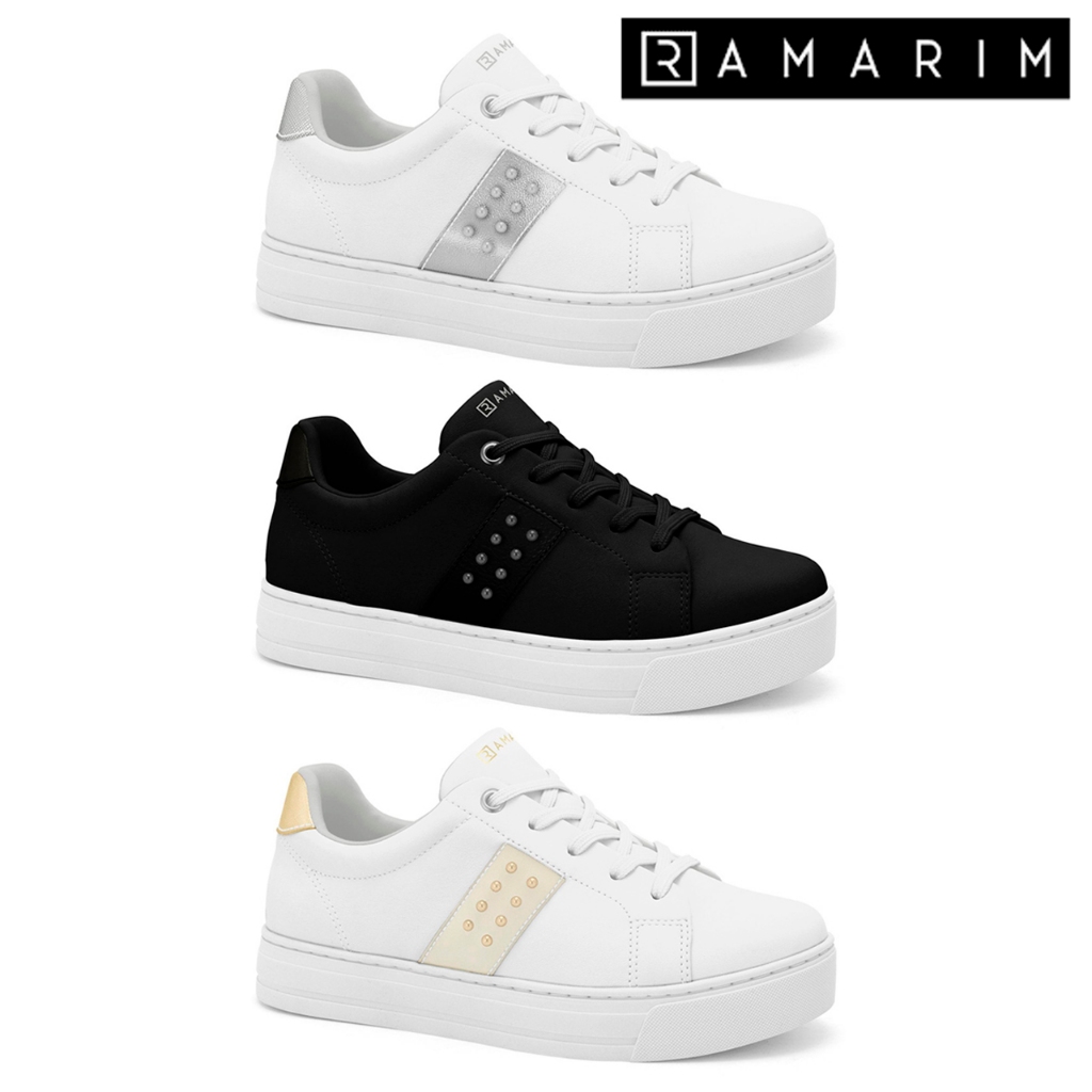 Tênis Feminino Ramarim Casual Plataforma Lançamento Confortável Original em Oferta na Shopee