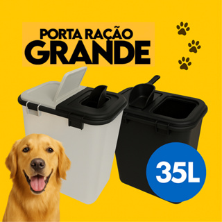 Container Porta Ração 15KG + Pá Dosadora Com 35 Litros em Oferta na Shopee