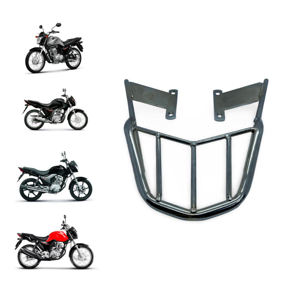 BAGAGEIRO CHURRASQUEIRA FAN 125 2014/2018 FAN/START 150 2014/2015 START 160 2016/2024 CROMADO