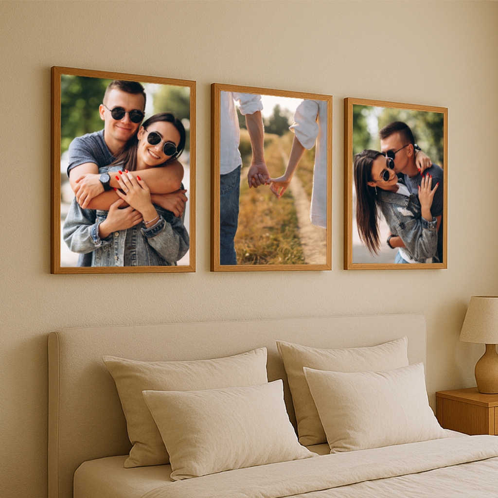 Quadros Personalizados Decorativos Moldura e Vidro 60x90 Quarto Sala Grande Luxo