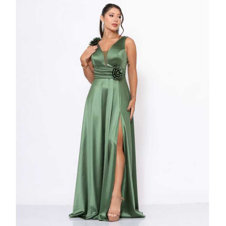 Vestido Longo Para Festas, Casamentos, Aniversários, Madrinhas, Convidadas, Formaturas, Bailes. em Oferta na Shopee