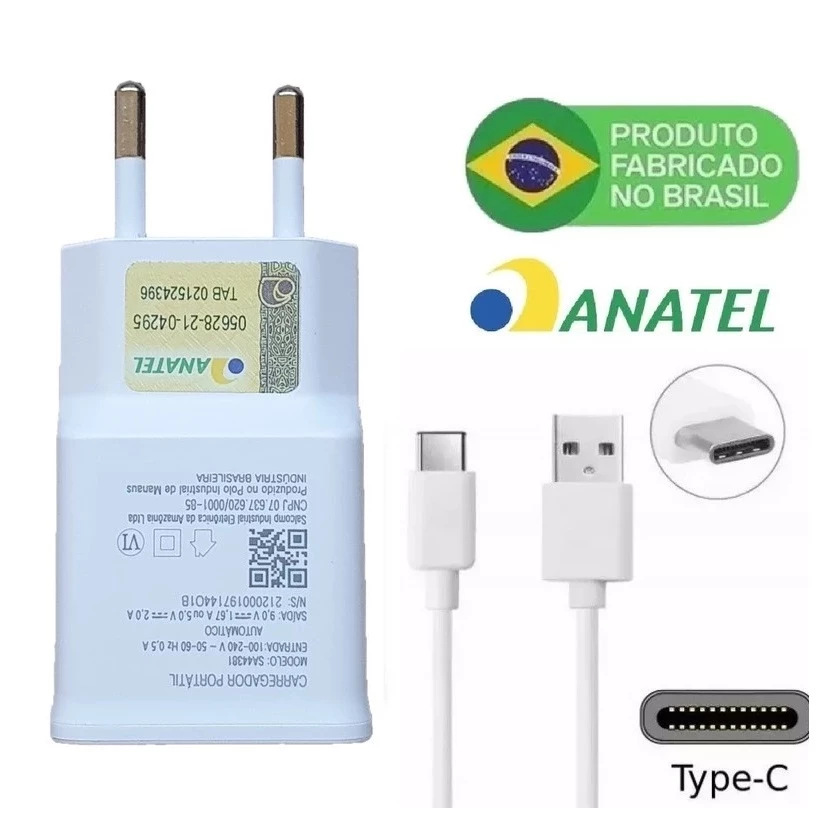 Carregador Tipo C A21 A22 A23 S10 S20 A11 A12 A20 A21S A30S A31 A32 A50 A51 A70 A71 A80