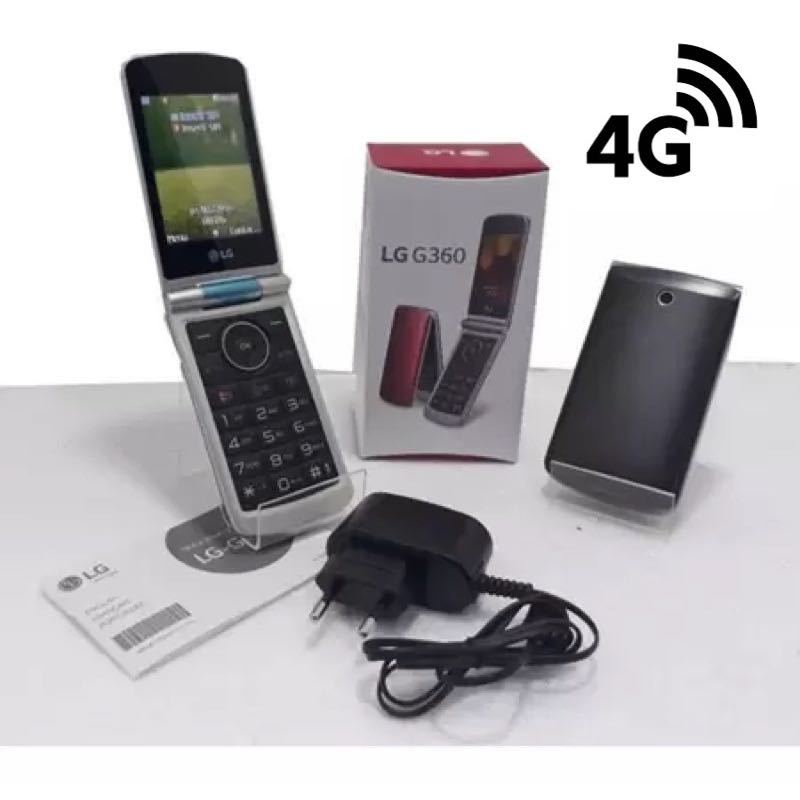 LGg360 4G CelularLg Simples Para Idosos Ou Rural black e vermelho