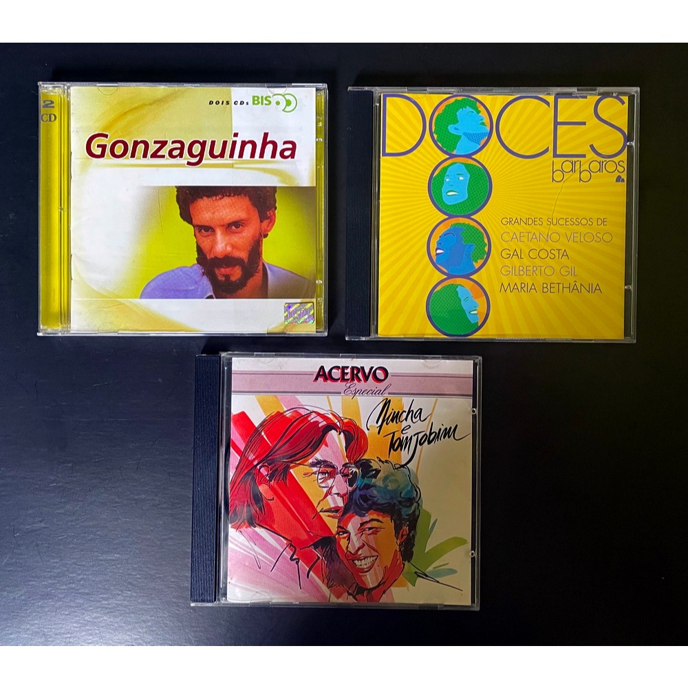 CD DOCES BARBAROS (CAETANO, GIL, GAL) - TOM JOBIM & MIÚCHA - GONZAGUINHA (DUPLO)