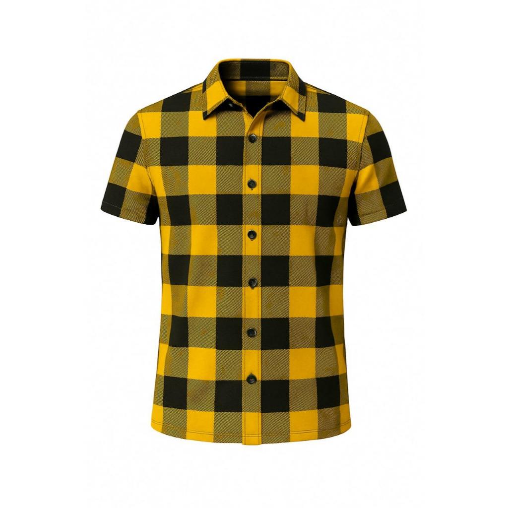 camisa xadrez masculina camisas manga curta viscose masculino colorida