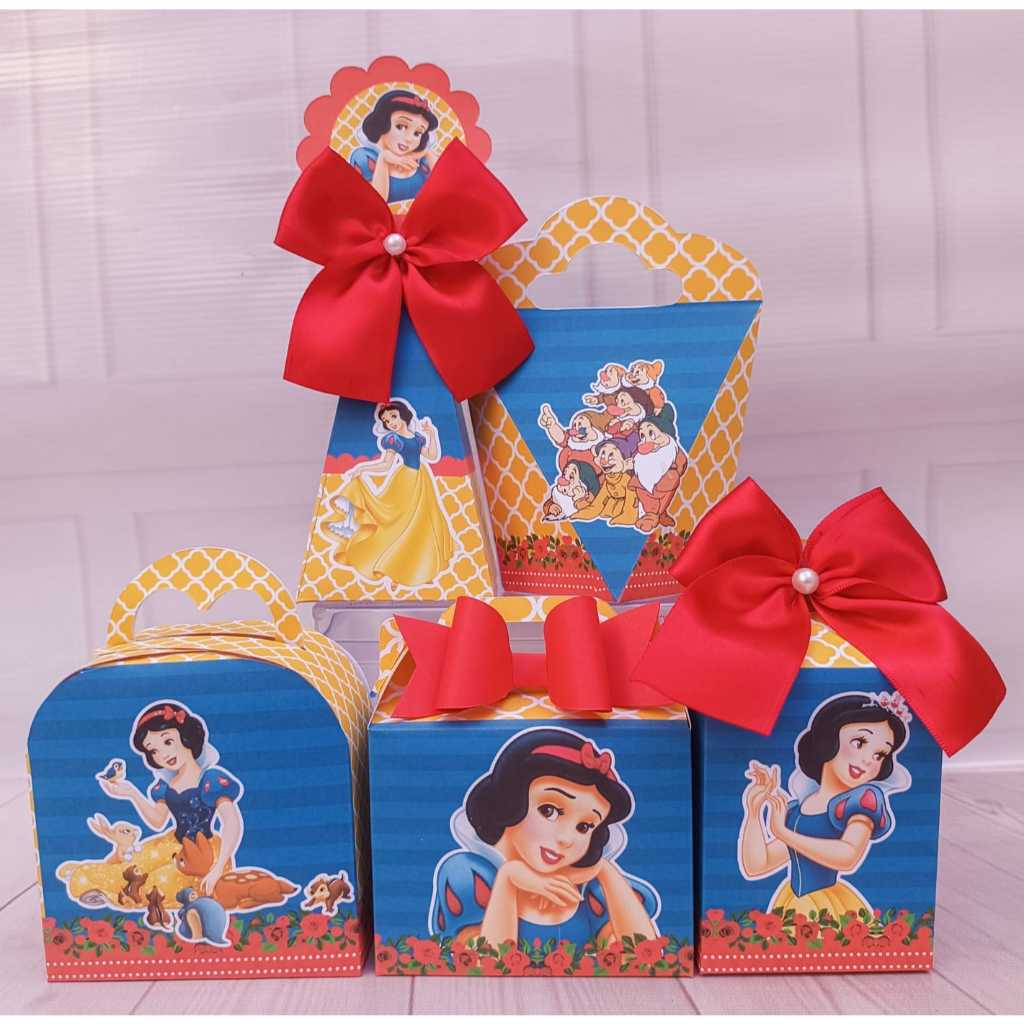 Kit Personalizados Branca de Neve- Princesa Disney -  Lembrancinha para Festa de Aniversário - PEGUE E MONTE