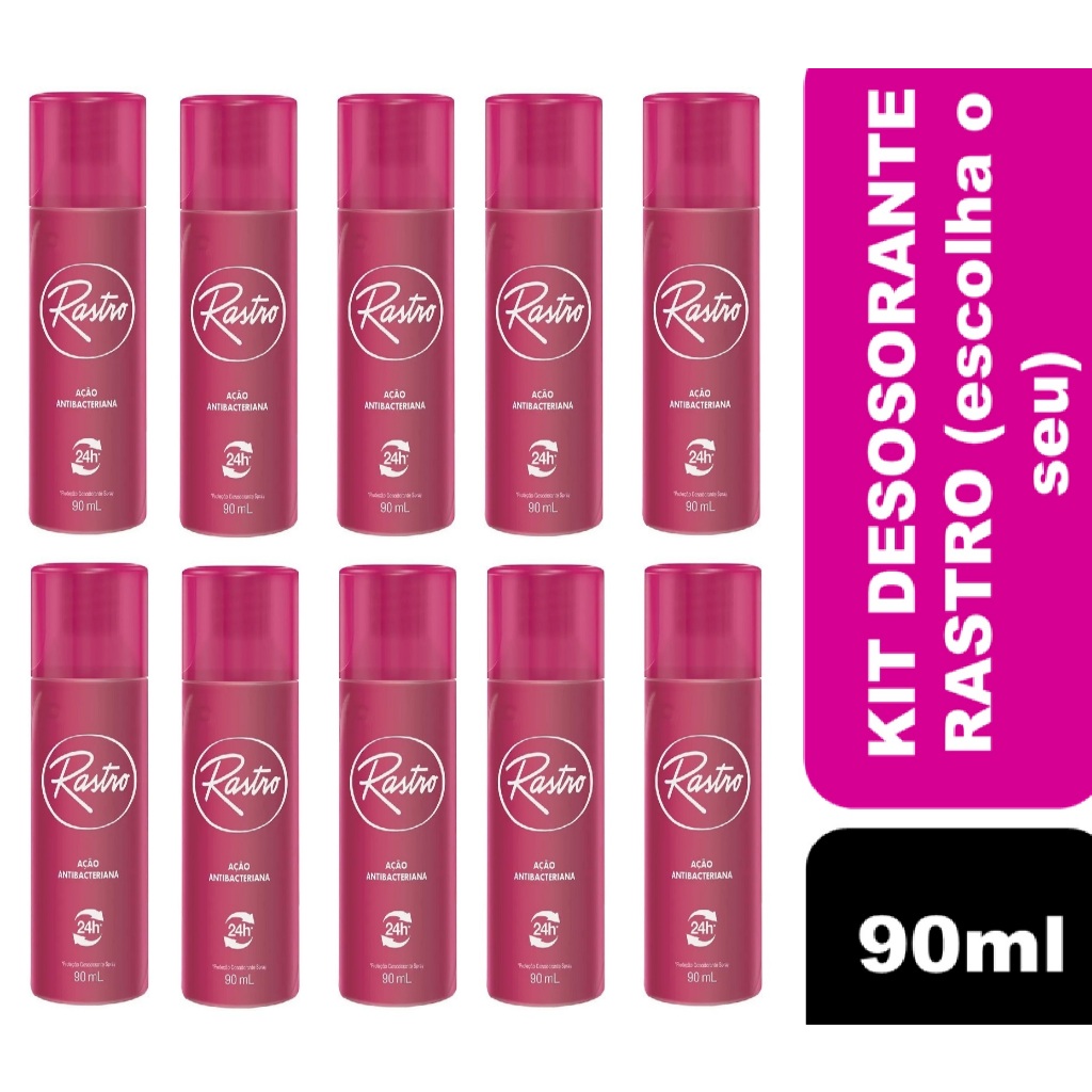 Kit Desodorante Spray Rastro Feminino com 90ml em Oferta na Shopee