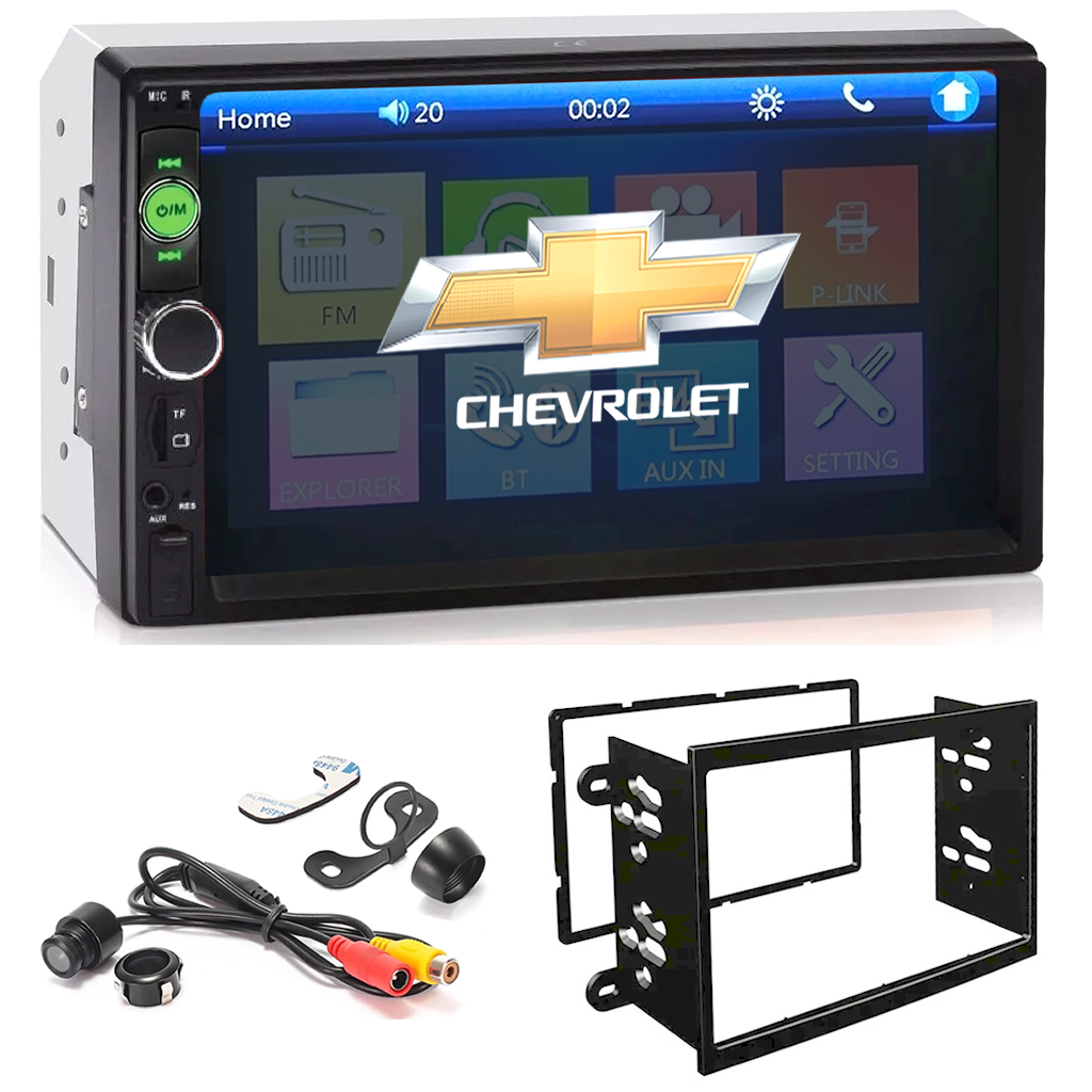 Central Multimídia Mp5 2 din 7" espelhamento Bluetooth p/ Onix Prisma joy + Moldura + Camera De Ré em Oferta na Shopee