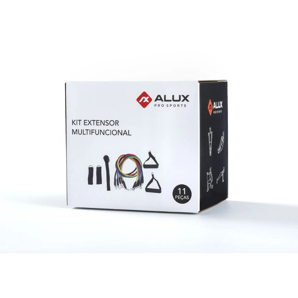 Kit Extensor Multifuncional 11 Peças Alux Treino Completo Funcional Musculação Academia