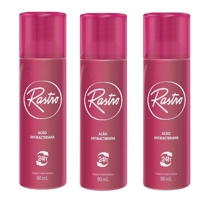 Kit Desodorante Spray Rastro Feminino com 90ml