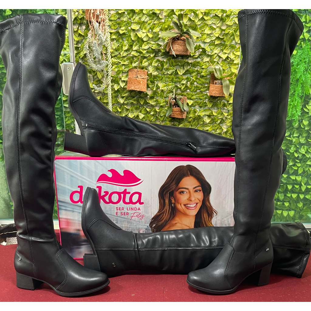 Bota Feminina Cano Alto Over the knee Dakota Salto BLOCO Da221