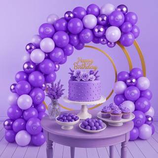 Kit 150 Balões Lilás 7”+ ROXO 7”+ Violeta Metalizado 5” + FITA - Balão Bexiga KIT86 +F em Oferta na Shopee