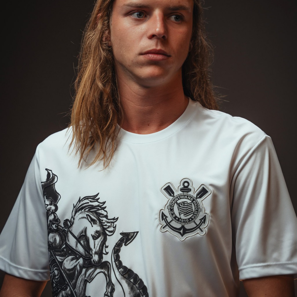 Camisa Corinthians São Jorge Branca Masculina Oficial em Oferta na Shopee